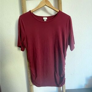 Burgundy Ruched Top